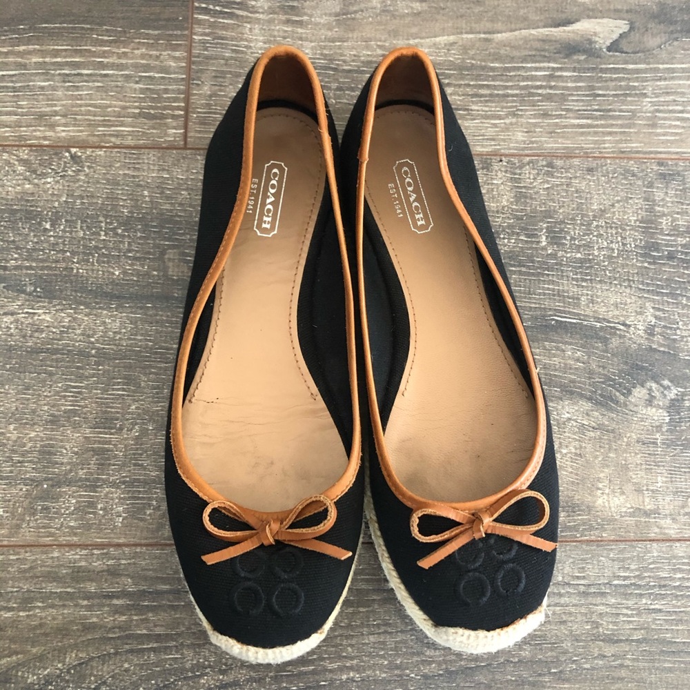 Coach Black Espadrilles Women’s 8 Made in Spain